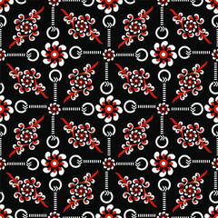 seamless black and white pattern