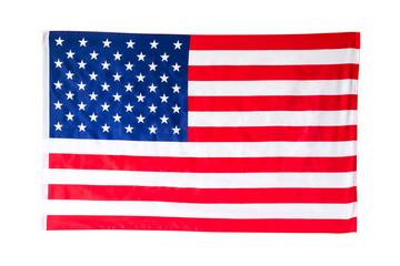 united stage of america or USA flag on isolated white background