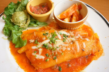 Mexican food, Enchilada - メキシコ料理 エンチラーダ