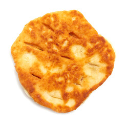 Fresh fried tortilla isolated over white