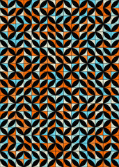 Abstract Geometric Pattern generative computational art illustration