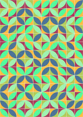 Abstract Geometric Pattern generative computational art illustration