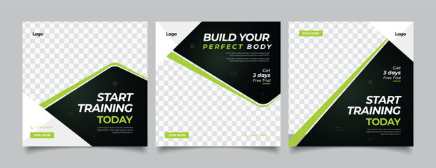 Gym Fitness social media post template