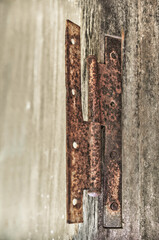 door canopy old metal and wood