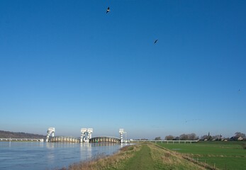 High water in the Rhine at Driel