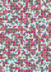 Abstract Geometric Pattern generative computational art illustration