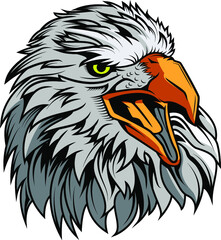 Eagle head mascot vector illustration design