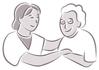 Nurse with a senior person