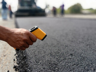 Temperature monitoring Asphalt pavement heat Road construction