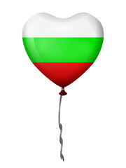 Heart balloon Bulgaria flag
