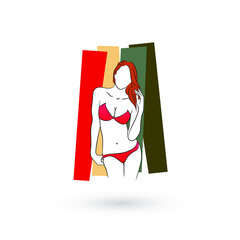 Bikini Abstract graphic trendy design.