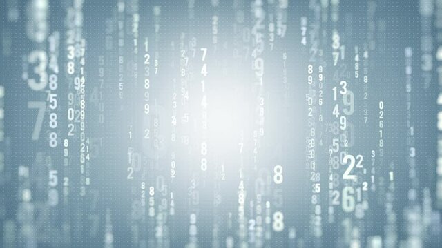 binary code data transfer grid animation