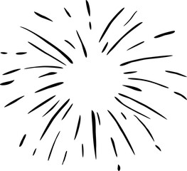 Obraz premium sunburst doodle, vintage radial burst, abstract line starburst vector illustration