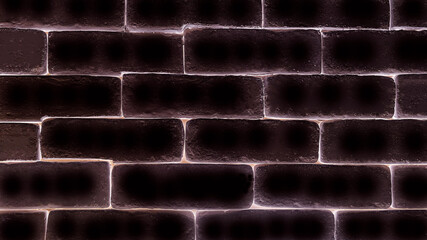 abstract image - texture of black blick wall for background