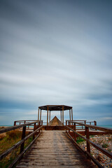 Fototapeta premium wooden bridge over the sea