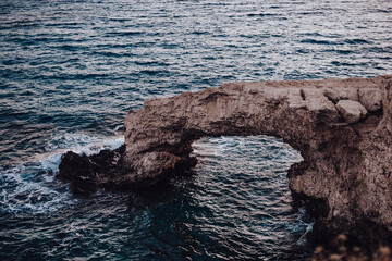Arc shaped rock Love bridge