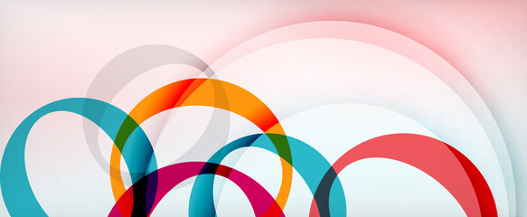 Ring geometric shapes, o letter repetition wallpaper. Abstract background for business or technology presentations, internet posters or web brochure covers