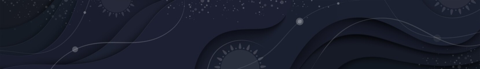 Abstract dark background, astrology, eclecticism, lines, layers. Vector design, illustration