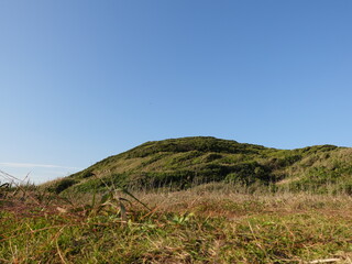日本の田舎の丘の風景