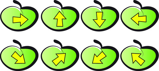 Vector Arrow key Series: Up, Down, Left, Right