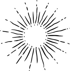 Fototapeta premium sunburst doodle, vintage radial burst, abstract line sunshine vector collection