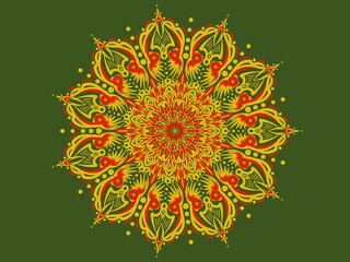 Mandala ornamental. Creative work background. Digital art illustration