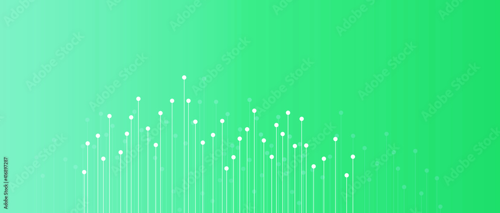 Poster abstract background with lines and dots