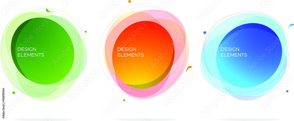 Aufkleber pack of modern egg shapes design elements vector. modern design eps file gradient concept