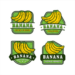Banana vector design logo collection