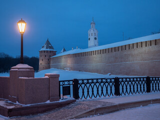a Russian Kremlin in Winter