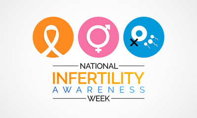 Vector illustration on the theme of National Infertility Awareness Week (NIAW) observed each year in last full week of April across United States.