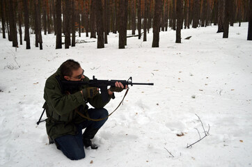 Unformal shooting range near Kiev. Kiev Region, Ukraine