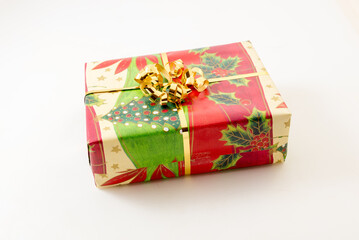 Christmas presents with white background