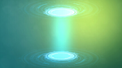holo teleport background concept, abstract 3D rendering
