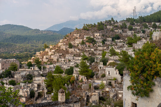 Kayak&ouml;y (Levissi Village), which was abandoned by the Greeks during the population exchange long ago. 
Kayakoy, Fethiye, Mugla, Turkey