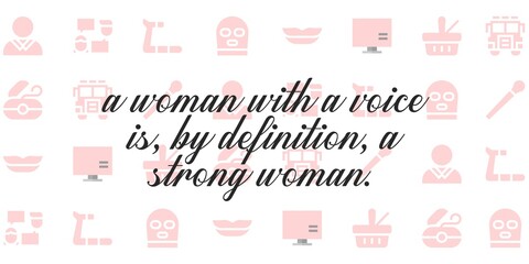 Happy women day quote. Editable vector illustration.