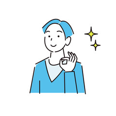 笑顔の男性 程よいシンプルなイラスト ベクター