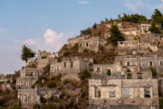Kayak&ouml;y (Levissi Village), which was abandoned by the Greeks during the population exchange long ago. 
Kayakoy, Fethiye, Mugla, Turkey