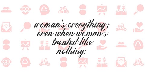 Happy women day quote. Editable vector illustration.