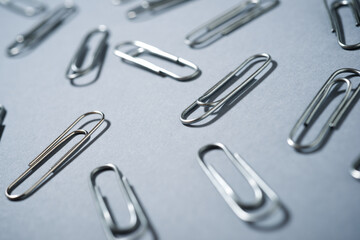 Paperclips close up