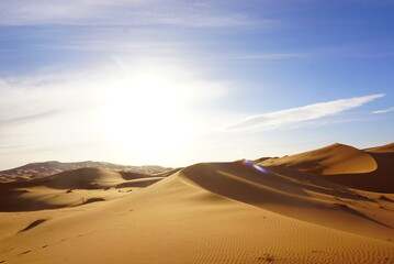 Plakat モロッコの美しいサハラ砂漠