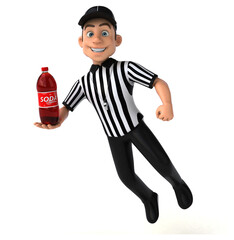 Fun 3D Illustration of an american Referee