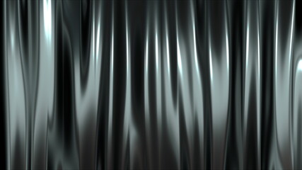 Fototapeta premium Silver curtain, computer generated. 3d rendering of luxury art backdrop