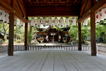 粟田神社　拝殿から本殿を望む　京都市