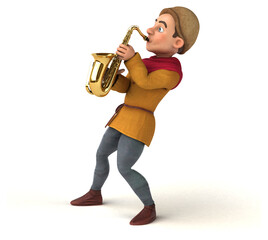 Naklejka premium 3D Illustration of a medieval historical character