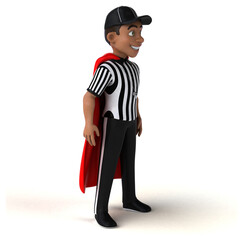 Fun 3D Illustration of an american Referee