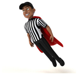 Fun 3D Illustration of an american Referee