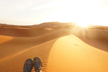 Fototapeta na wymiar モロッコの美しいサハラ砂漠