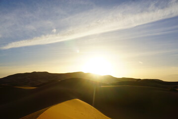 Plakat モロッコの美しいサハラ砂漠