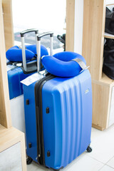 suitcases in a room